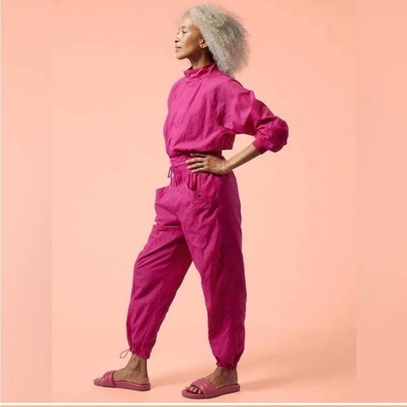 NEW Athleta X Alicia Keys High Waist Utility Pant NWOT fuschia lightweight - Picture 2 of 6